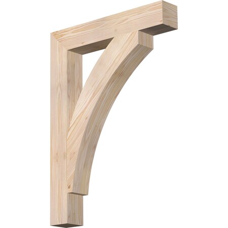 Ekena Millwork Thorton Block Smooth Bracket, Douglas Fir, 3 1/2"W x 22"D x 30"H BKT04X22X30THR05SDF